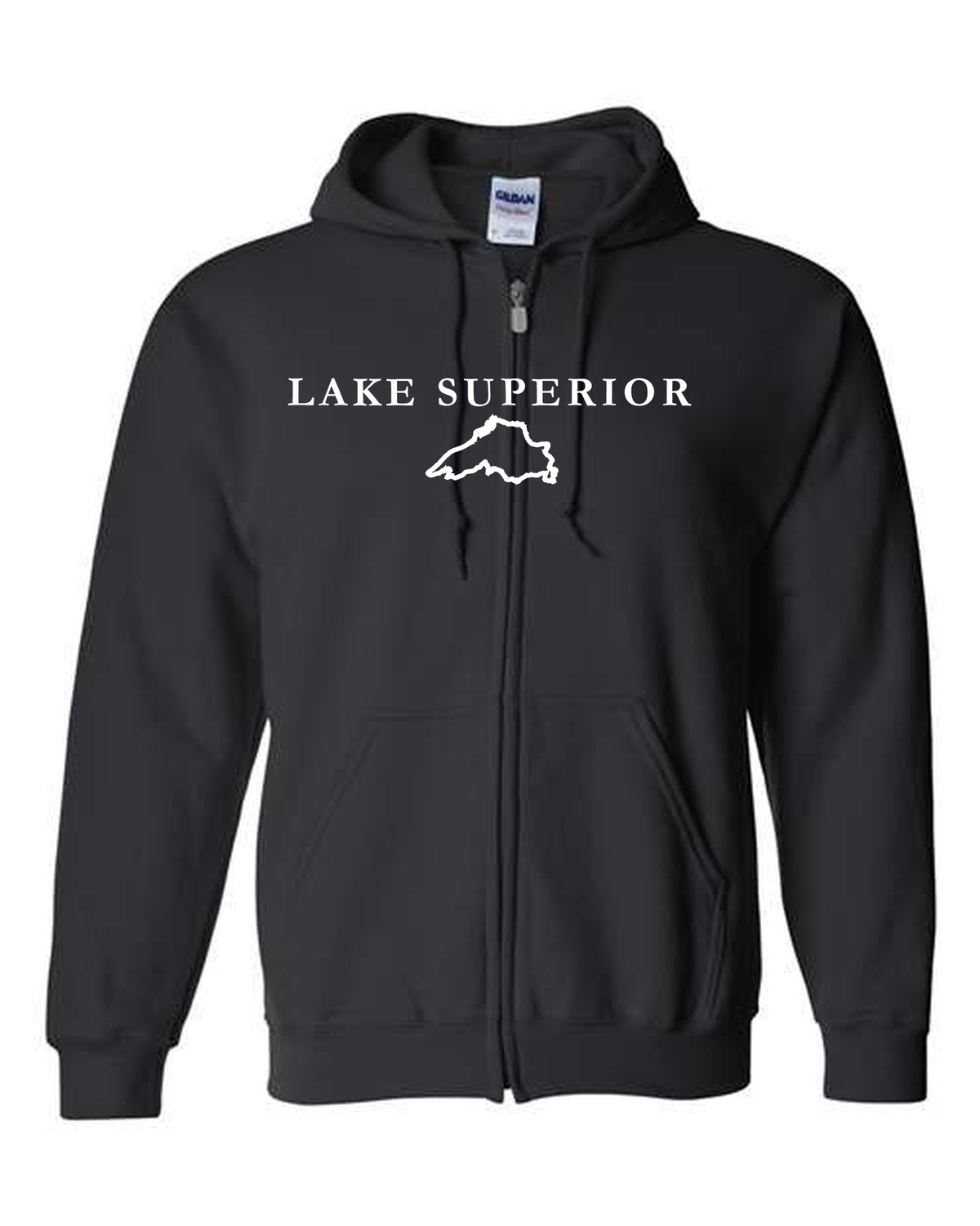 Lake Superior - Garamond Fashion Hoodie, Black