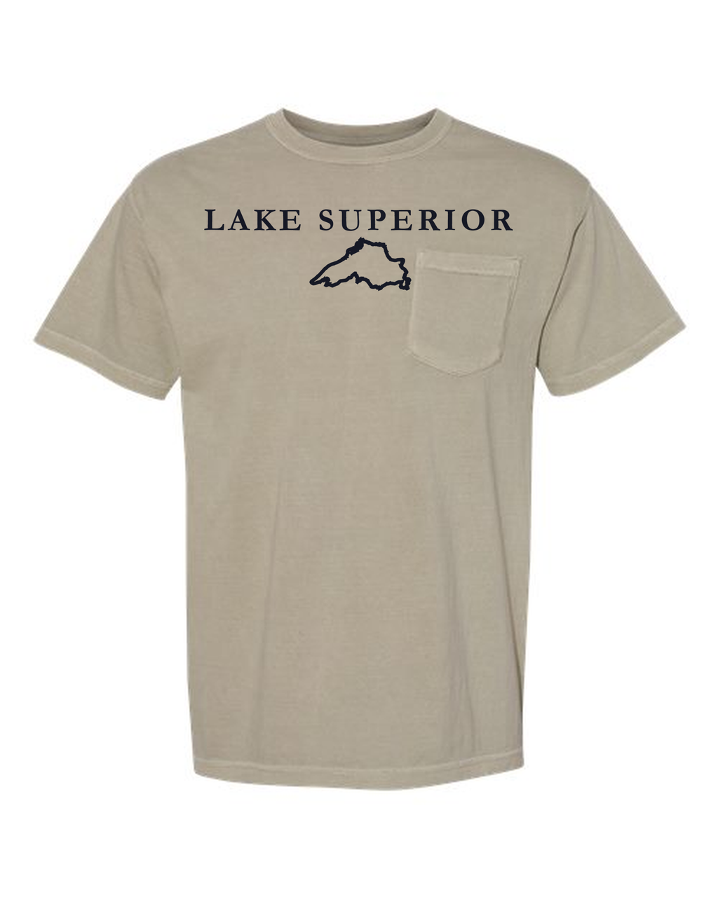 Lake Superior - Garamond Fashion T-Shirt, Sandstone