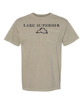Lake Superior - Garamond Fashion T-Shirt, Sandstone