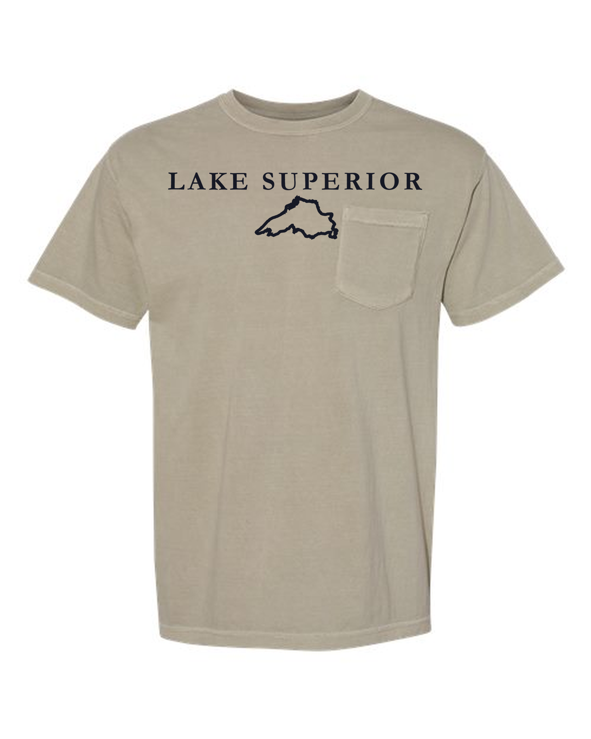 Lake Superior - Garamond Fashion T-Shirt, Sandstone