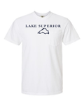 Lake Superior - Garamond Fashion T-Shirt, White