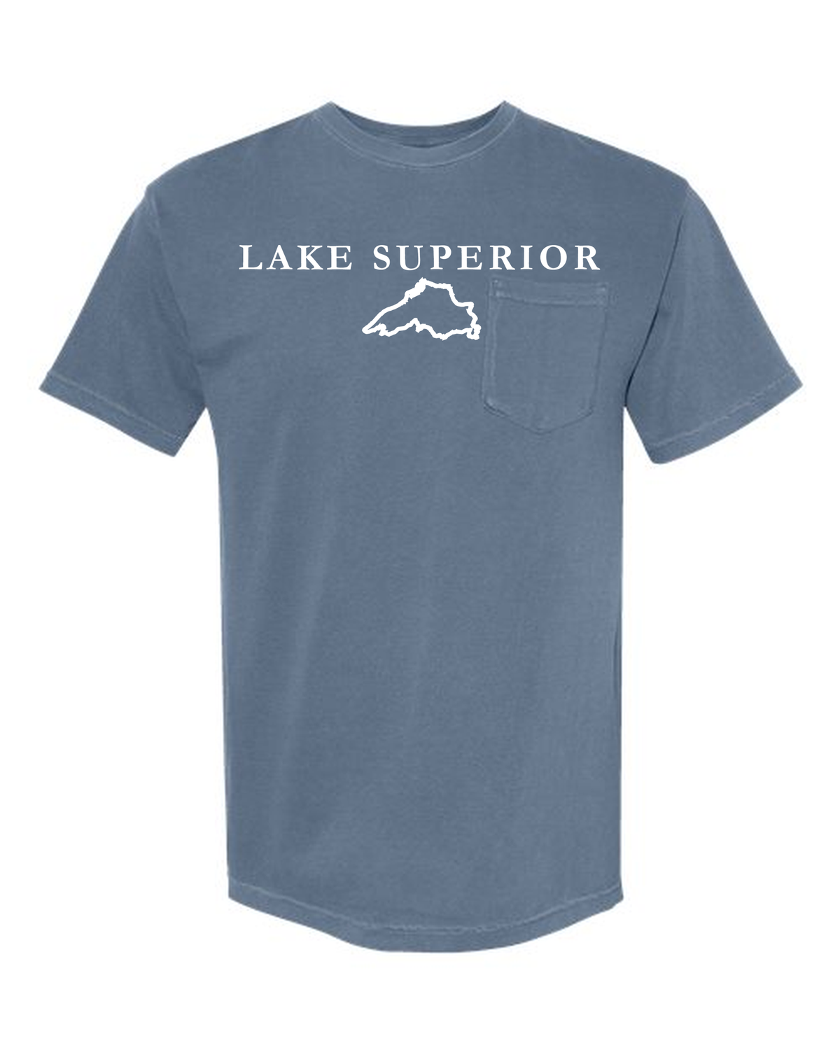 Lake Superior - Garamond Fashion T-Shirt, Blue Jean