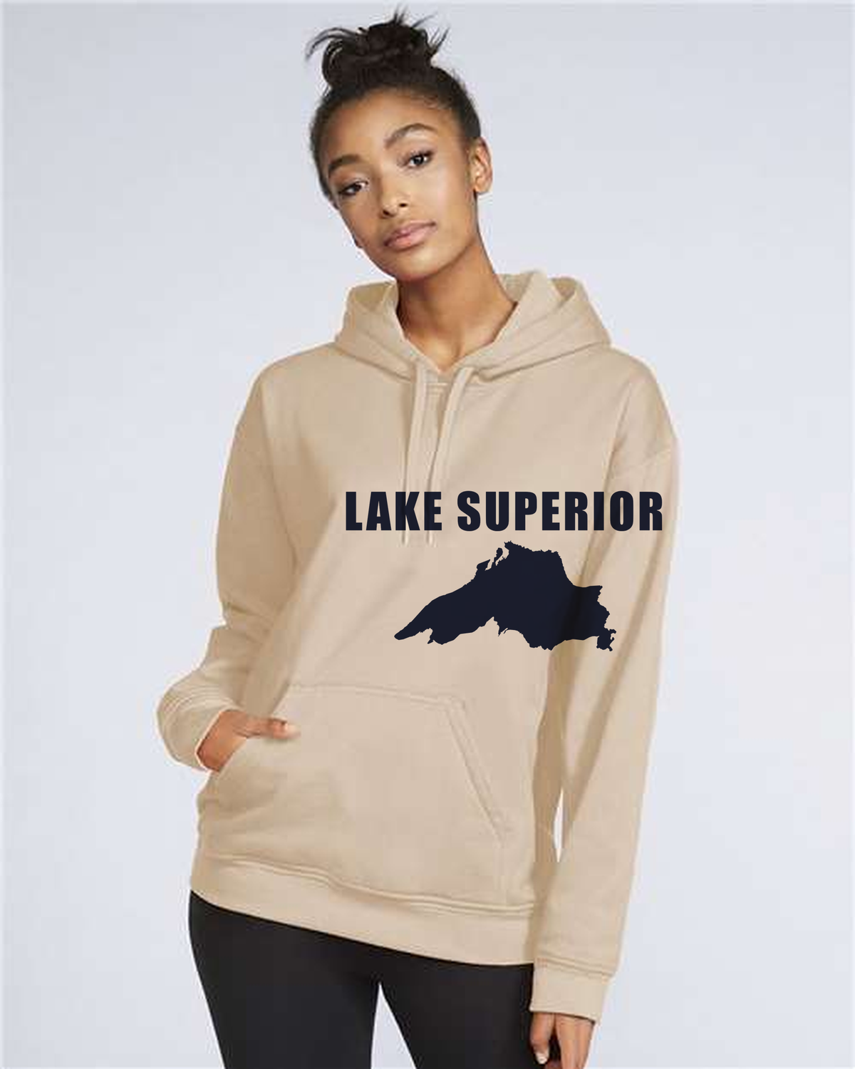 Lake Superior - Impact Statement Hoodie, Sand