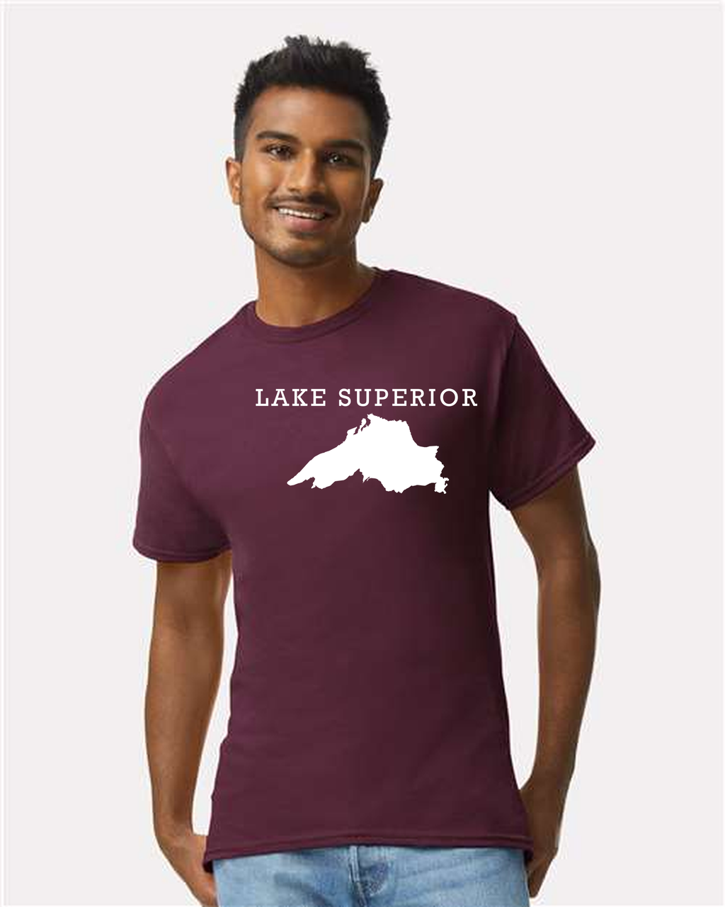 Lake Superior - Rockwell Broad T-Shirt, Maroon