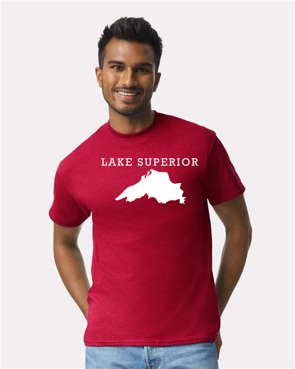 Lake Superior - Rockwell Broad T-Shirt, Cherry Red