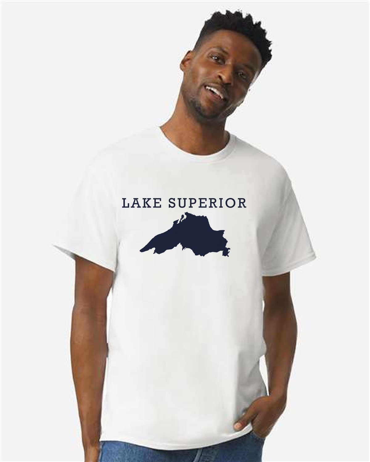 Lake Superior - Rockwell Broad T-Shirt, White