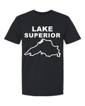 Lake Superior - Stacked Block T-Shirt, Black