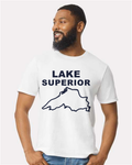 Lake Superior - Stacked Block T-Shirt, White