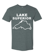 Lake Superior - Stacked Block T-Shirt, Dark Heather