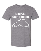 Lake Superior - Stacked Block T-Shirt, Graphite Heather