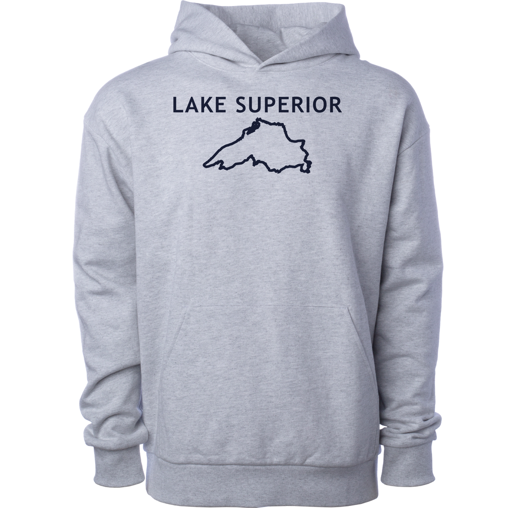 Lake Superior - Trebuchet Outline Hoodie, Grey Heather