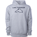 Lake Superior - Trebuchet Outline Hoodie, Grey Heather