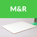 Used M&R standard aluminum screen printing pallets with soft top rubber, available in various sizes for wholesale screen printing shops.