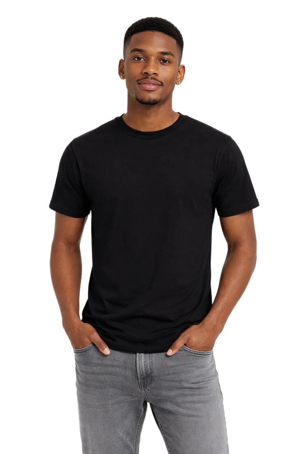 Milltex Sportswear 300, Cotton T-shirt For Men & Women | Lightweight Soft Crewneck Tee, Black