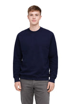 Milltex Sportswear 303, Unisex Midweight Crewneck Fleece Sweatshirt, Navy