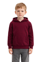 Milltex Sportswear 517, Youth Unisex Hoodie | Midweight Cotton Blend Pullover Sweatshirt, Maroon