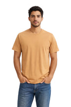 Milltex Sportswear 300, Cotton T-shirt For Men & Women | Lightweight Soft Crewneck Tee, Mustard