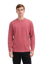 Milltex Sportswear 401, Unisex Mid Weight Pigment Dyed Long Sleeve Tee, Brick Red