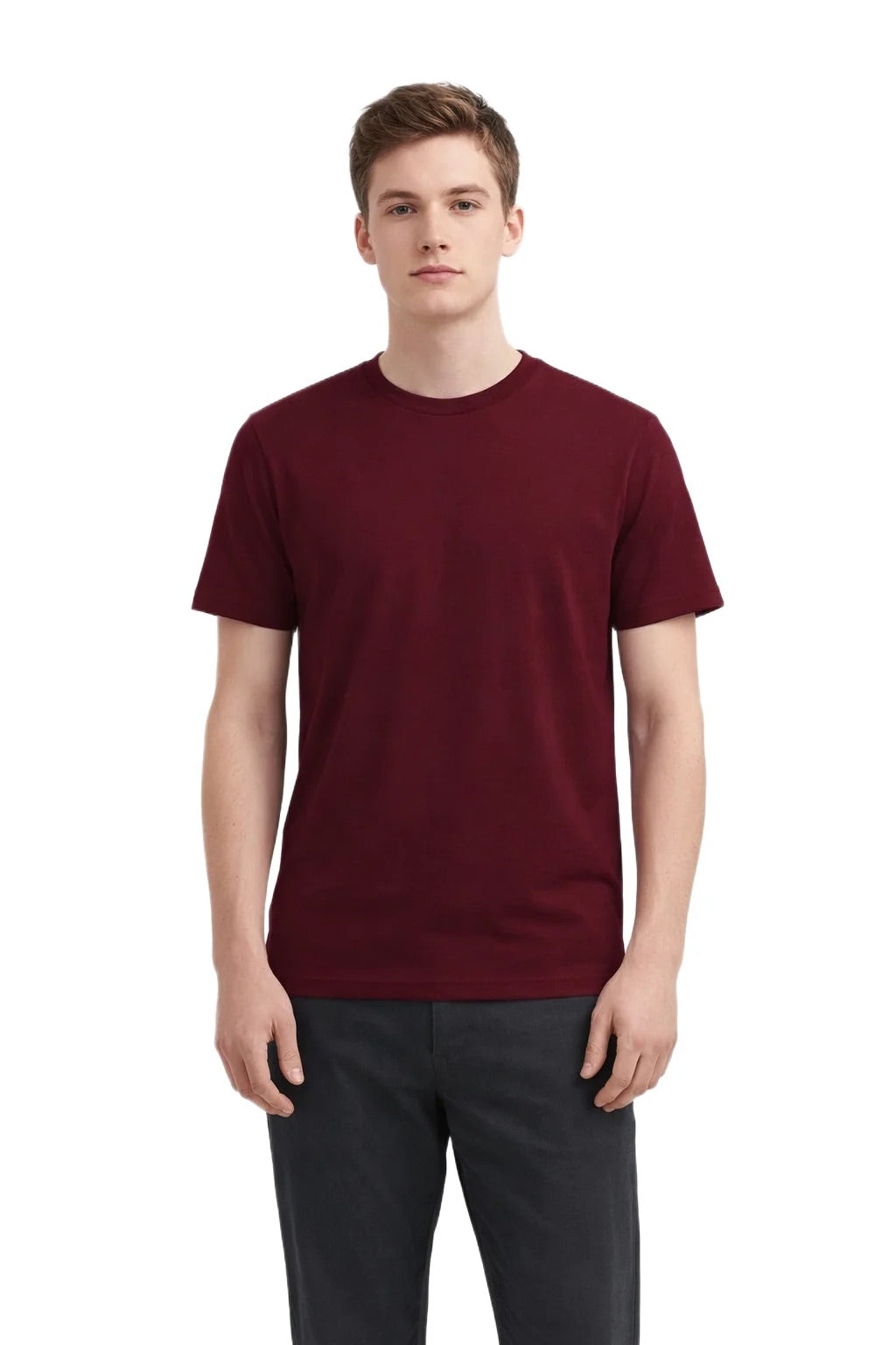Milltex Sportswear 300, Cotton T-shirt For Men & Women | Lightweight Soft Crewneck Tee, Maroon
