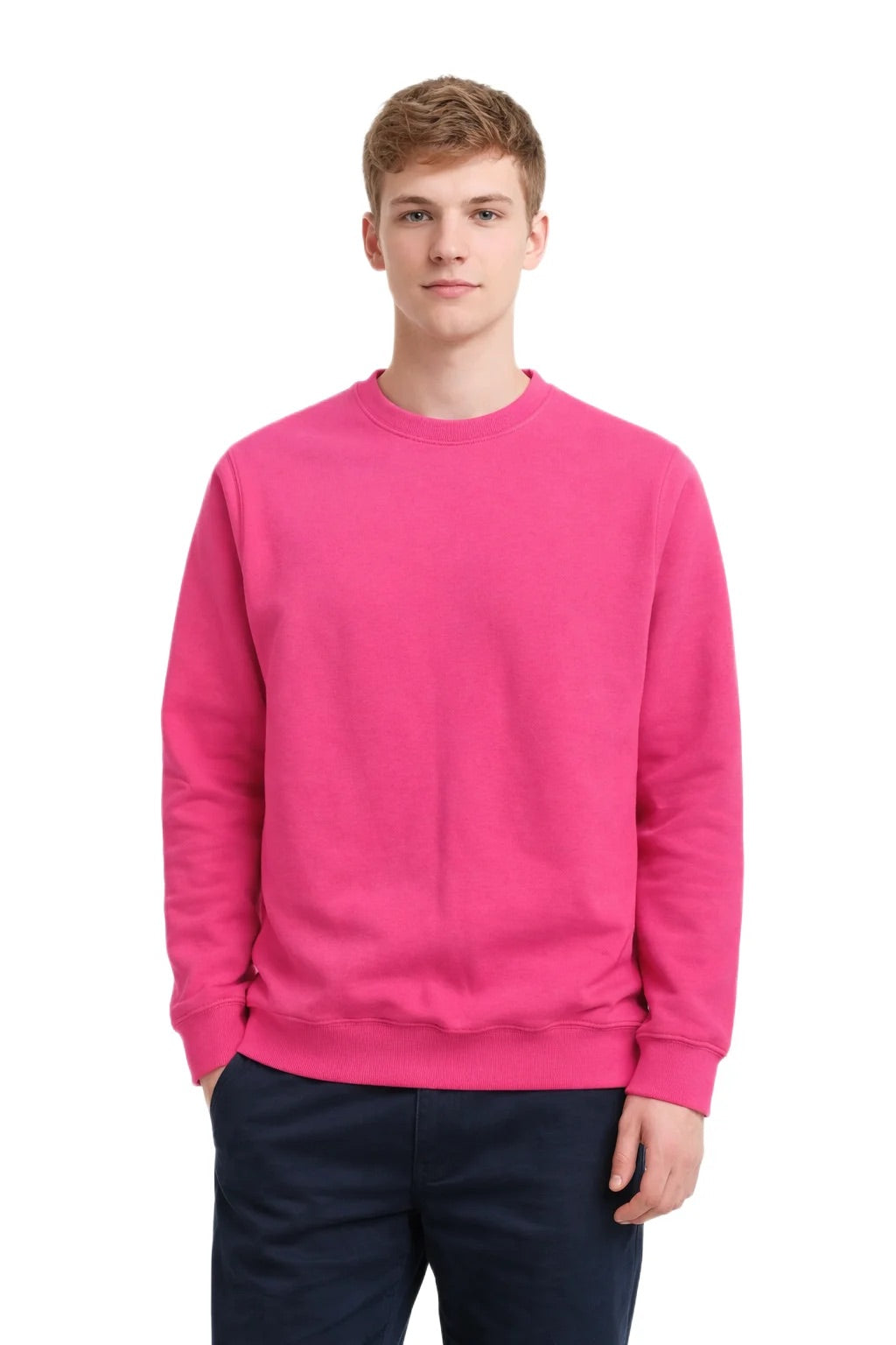 Milltex Sportswear 303, Unisex Midweight Crewneck Fleece Sweatshirt, Heliconia