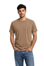 Milltex Sportswear 300, Cotton T-shirt For Men & Women | Lightweight Soft Crewneck Tee, Safari