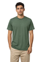 Milltex Sportswear 300, Cotton T-shirt For Men & Women | Lightweight Soft Crewneck Tee, Green Heather