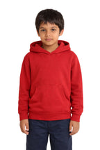 Milltex Sportswear 517, Youth Unisex Hoodie | Midweight Cotton Blend Pullover Sweatshirt, Red