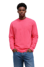 Milltex Sportswear 401, Unisex Mid Weight Pigment Dyed Long Sleeve Tee, Watermelon Pink