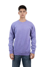 Milltex Sportswear 603, Unisex Vintage Fleece Textured Crewneck Sweatshirt, Lavender Purple