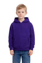 Milltex Sportswear 517, Youth Unisex Hoodie | Midweight Cotton Blend Pullover Sweatshirt, Purple
