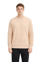 Milltex Sportswear 303, Unisex Midweight Crewneck Fleece Sweatshirt, Sand