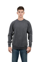 Milltex Sportswear 603, Unisex Vintage Fleece Textured Crewneck Sweatshirt, Indigo Blue