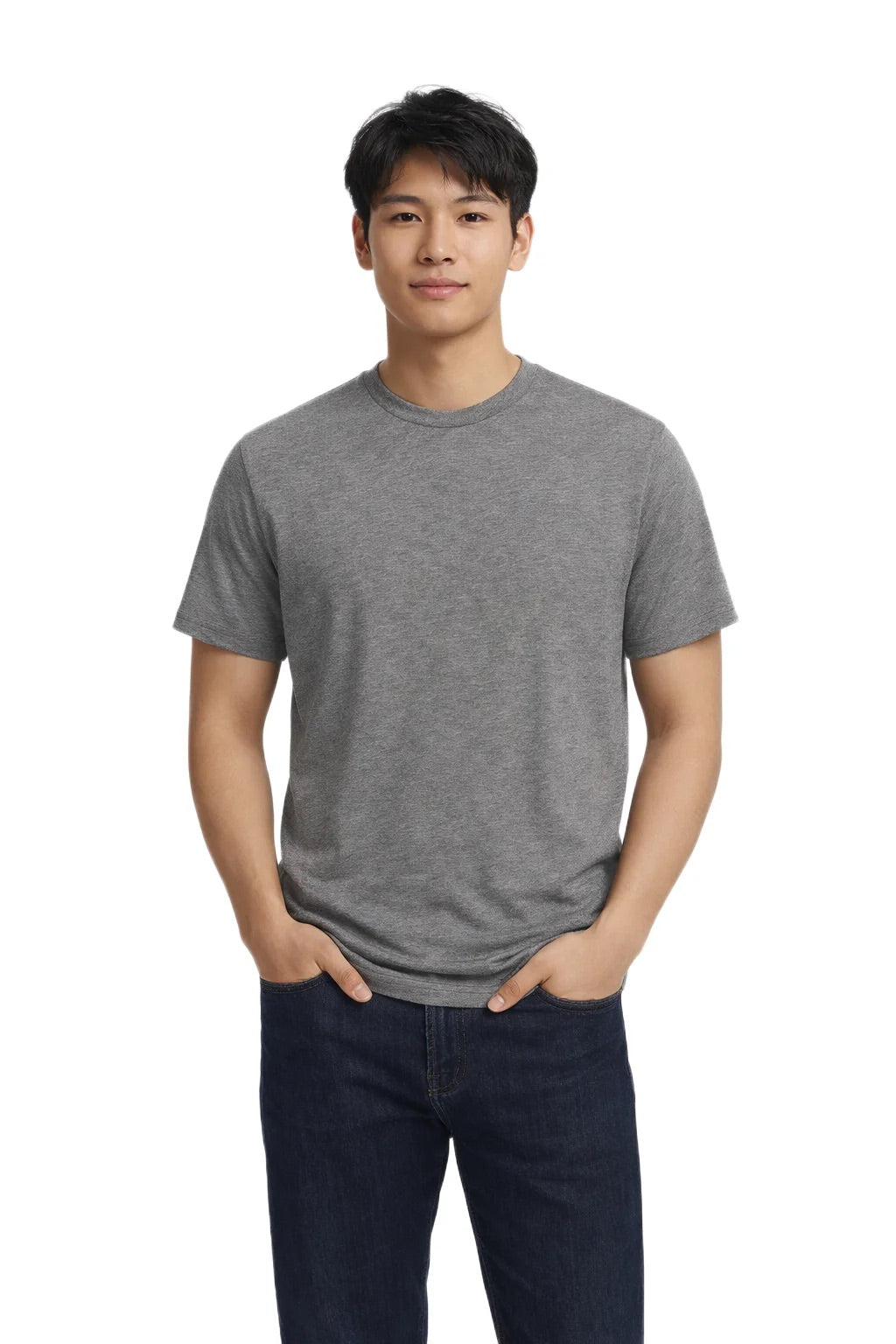 Milltex Sportswear 300, Cotton T-shirt For Men & Women | Lightweight Soft Crewneck Tee, Graphite Heather