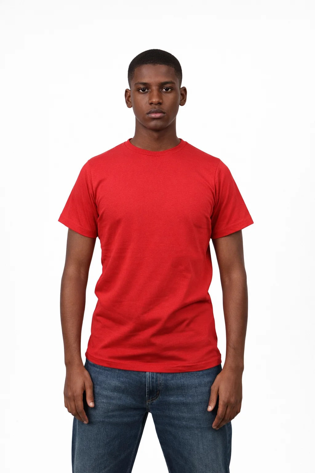 Milltex Sportswear 200, Unisex Fashion T-shirt | Ultra Soft Premium Crew Neck Tee, Red