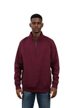 Milltex Sportswear 935, Unisex Heavy Weight Quarter Zip Jacket, Maroon