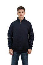 Milltex Sportswear 935, Unisex Heavy Weight Quarter Zip Jacket, Navy