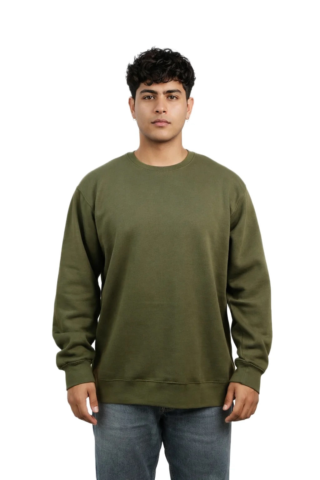 Milltex Sportswear 903, Style Mid Weight Crewneck Sweatshirt, Olive