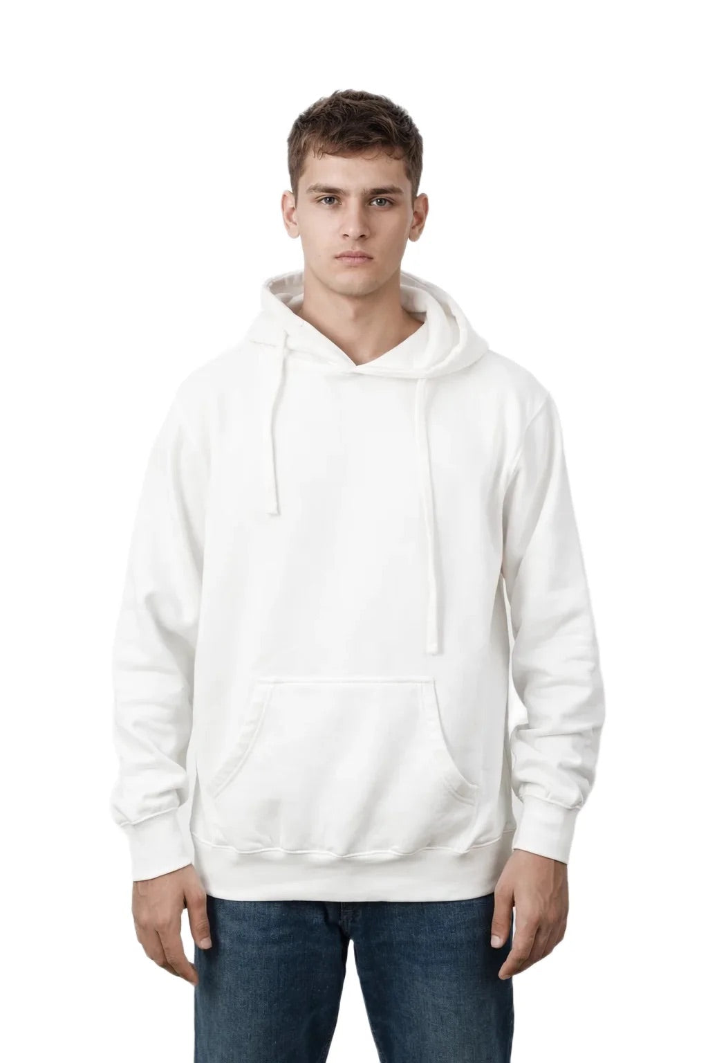 Milltex Sportswear 317, Unisex Midweight Promo Fleece Hoodie, White