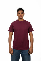 Milltex Sportswear 200, Unisex Fashion T-shirt | Ultra Soft Premium Crew Neck Tee, Maroon