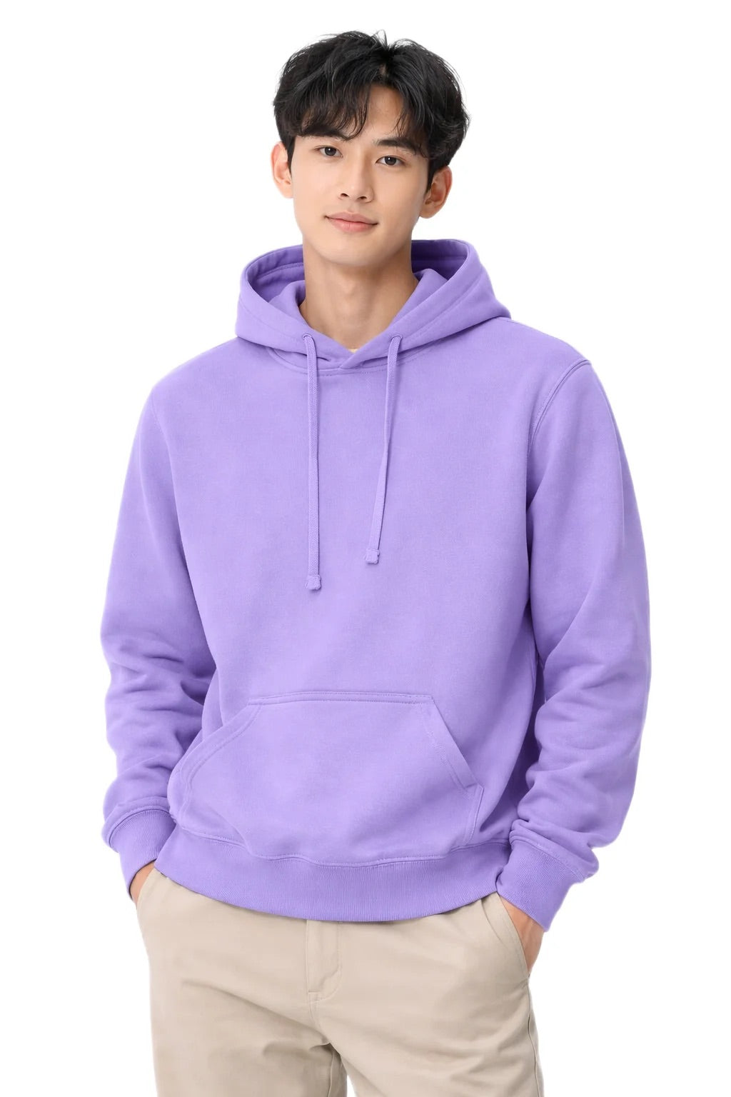 Milltex Sportswear 417, Adult Unisex Heavyweight Plain Hoodie, Violet Purple