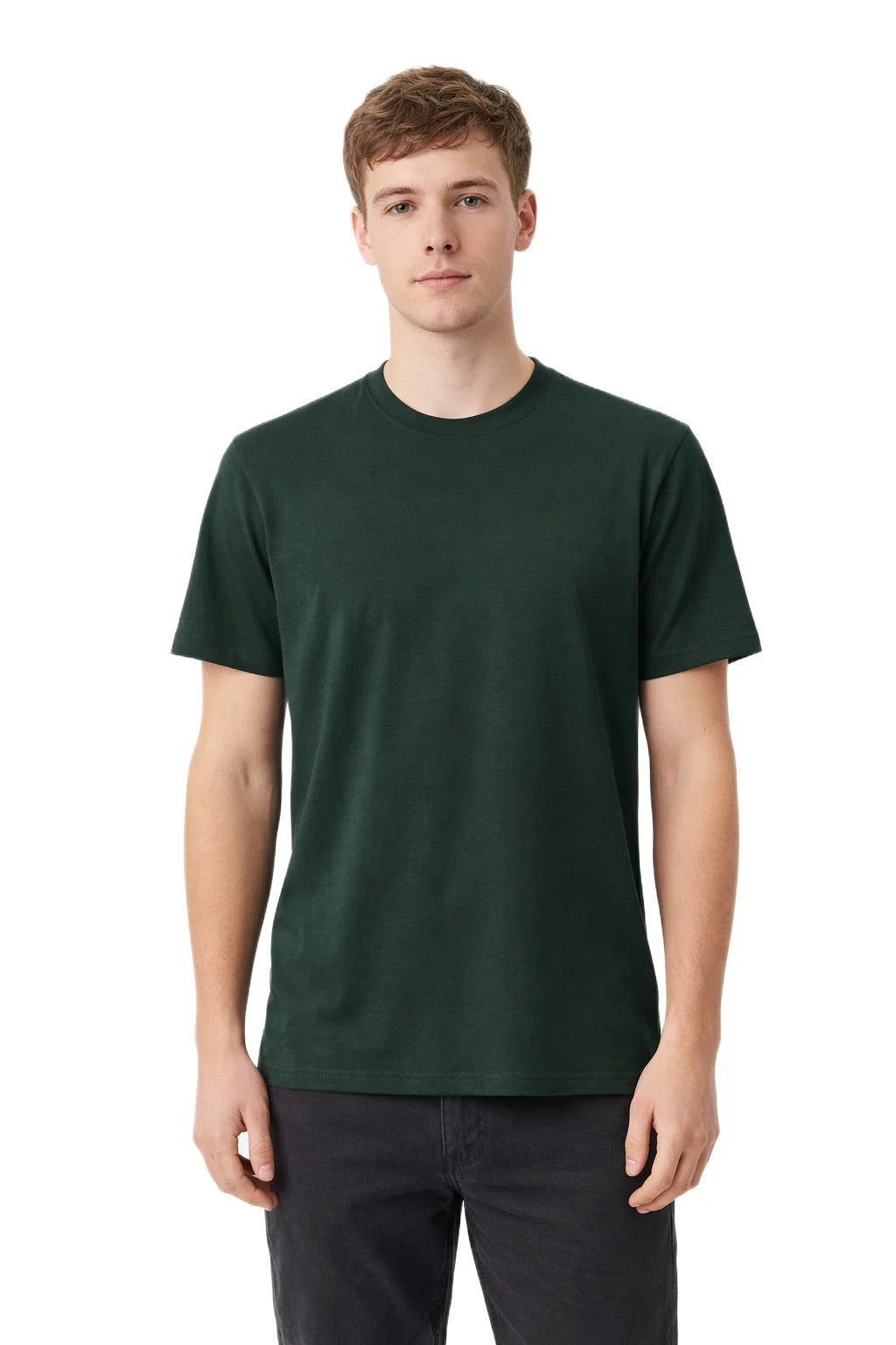 Milltex Sportswear 300, Cotton T-shirt For Men & Women | Lightweight Soft Crewneck Tee, Forest