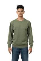 Milltex Sportswear 603, Unisex Vintage Fleece Textured Crewneck Sweatshirt, Cactus Green
