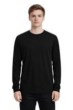 Milltex Sportswear 901, Adult Unisex Light Weight Long Sleeve Deluxe Tee, Black