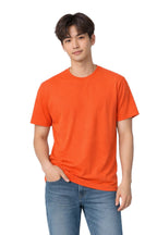Milltex Sportswear 300, Cotton T-shirt For Men & Women | Lightweight Soft Crewneck Tee, Orange