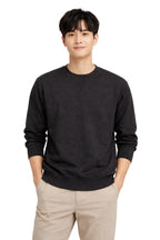 Milltex Sportswear 303, Unisex Midweight Crewneck Fleece Sweatshirt, Charcol Heather