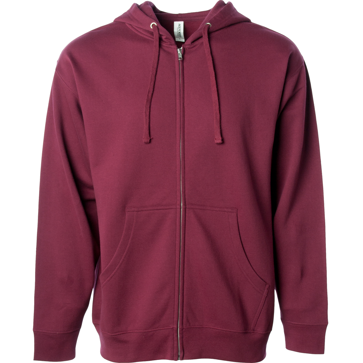 INDEPENDENT SS4500Z, Midweight Zip Hooded Sweatshirt, Maroon