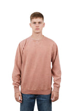 Milltex Sportswear 603, Unisex Vintage Fleece Textured Crewneck Sweatshirt, Mocha Mousse