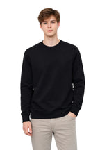 Milltex Sportswear 303, Unisex Midweight Crewneck Fleece Sweatshirt, Black