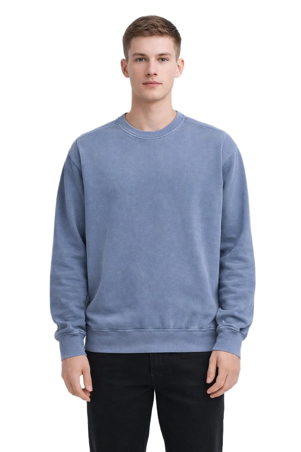 Milltex Sportswear 403, Unisex Heavyweight Crewneck Sweatshirt, Blue Jeans