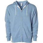 INDEPENDENT AFX90UNZ-P1, Afx90unz - Unisex Zip Hooded Sweatshirt (colors F-s), Misty Blue